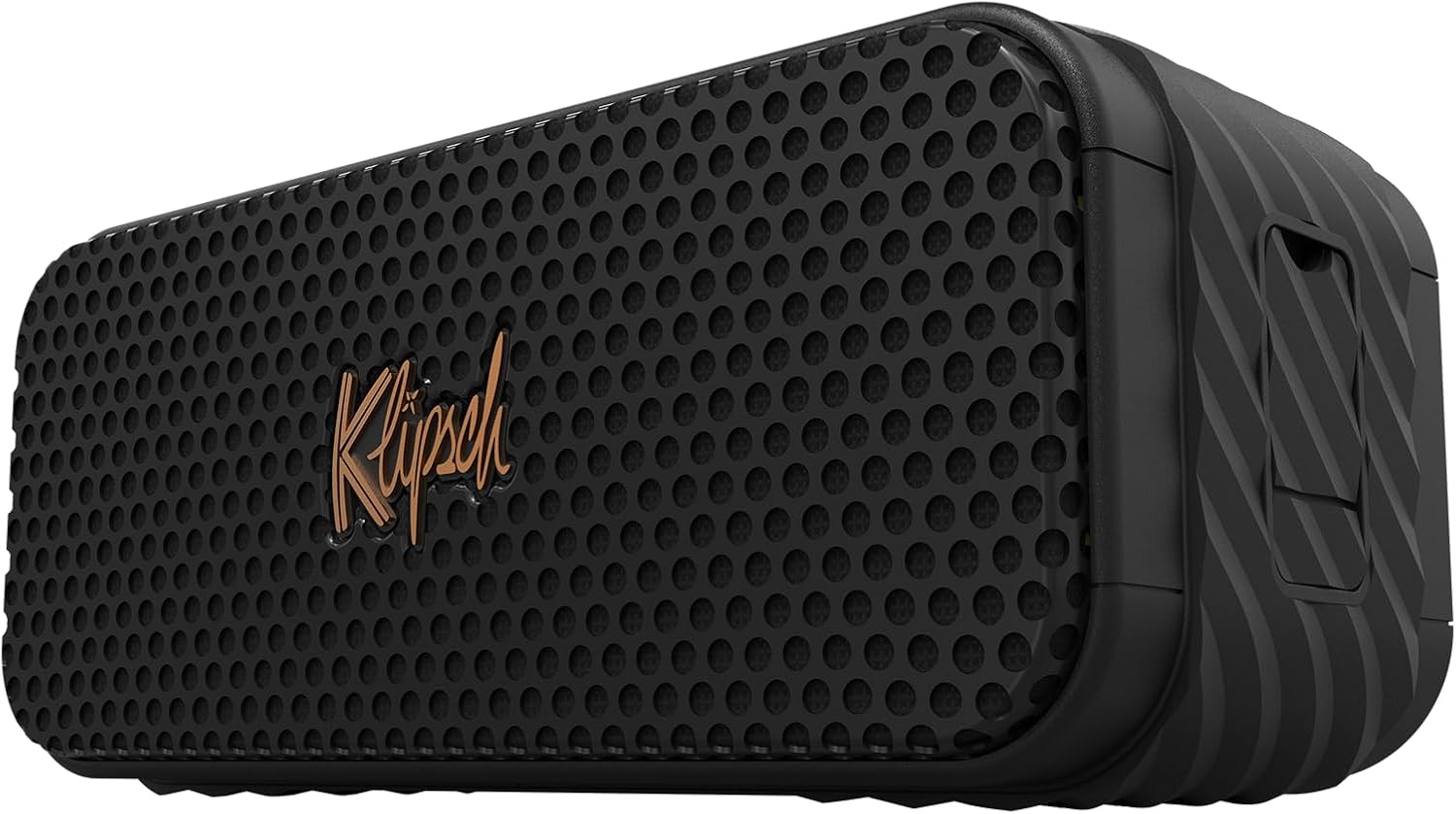 Klipsch Nashville Tragbarer Bluetooth-Lautsprecher, IP67-Standard, Wasser- und staubabweisend, 24 Stunden Akkulaufzeit, Bluetooth 5.3, Verstellbarer und Abnehmbarer Tragegurt, Schwarz. - re:tech