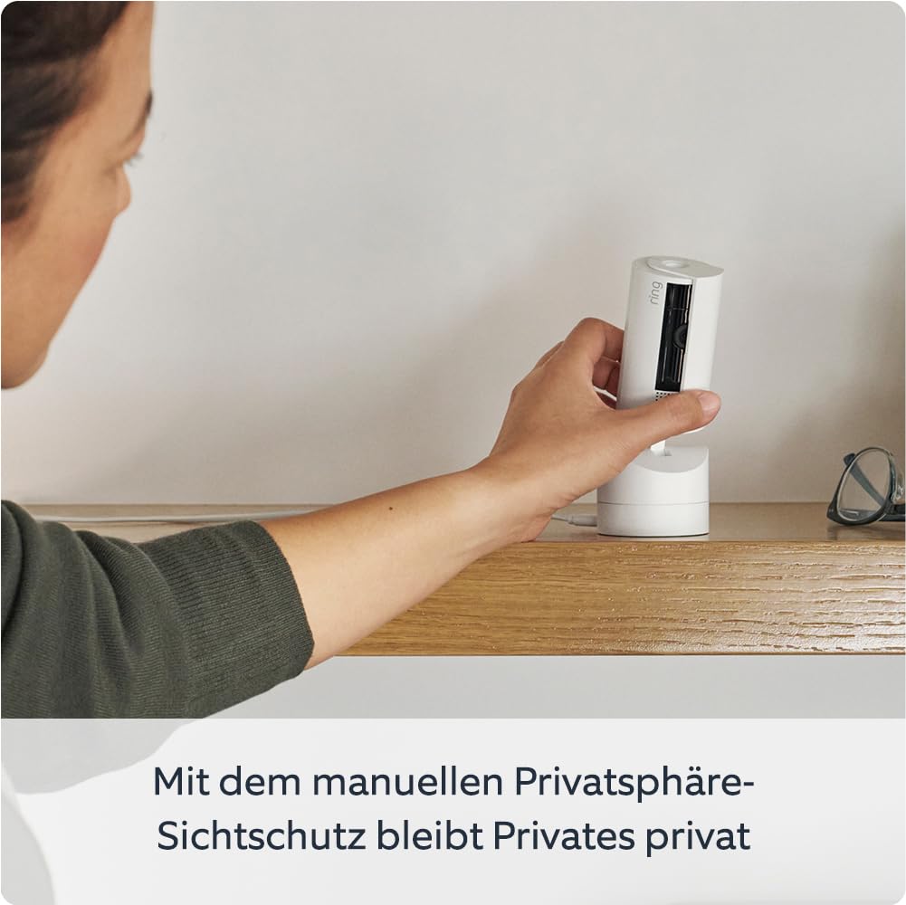 Bewegliche Ring-Innenkamera (Pan-Tilt Indoor Camera) von Amazon | Plug-in-Sicherheitskamera für Haustierbesitzer | 360° schwenkbar, 169° neigbar | 30 Tage Ring Protect