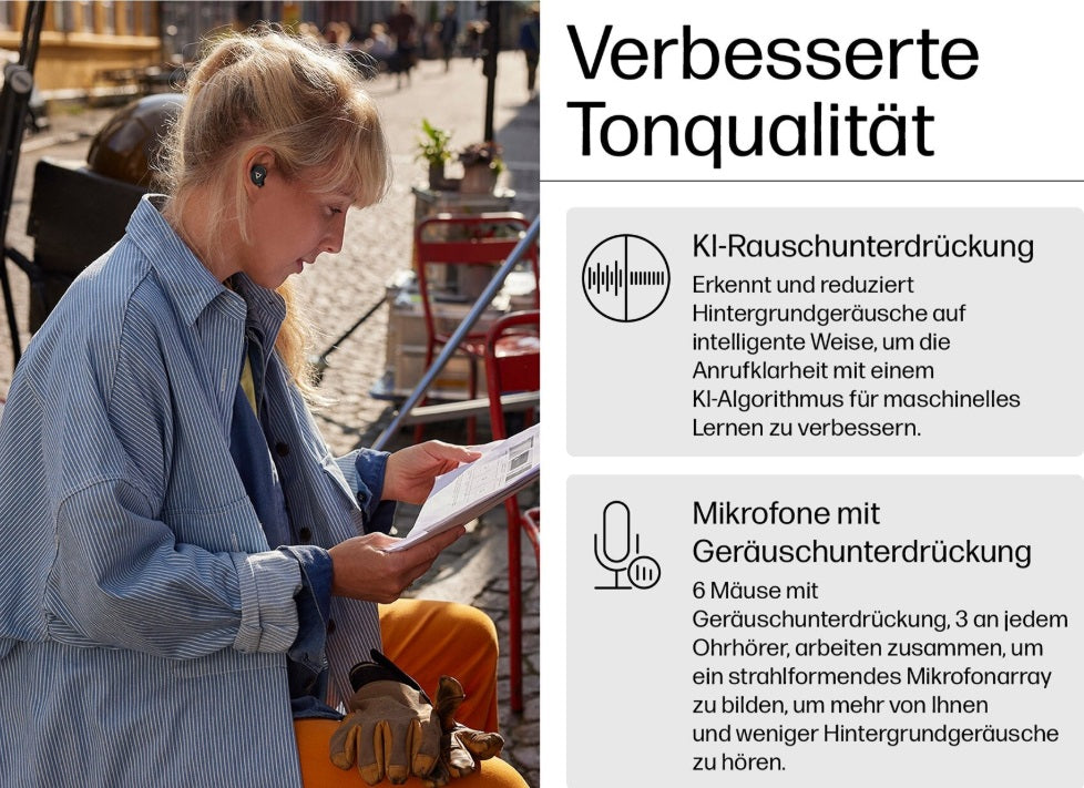 HP Poly Voyager Free 20 Grau – True Wireless In-Ear Headset mit Active Noise Cancelling (ANC) - re:tech