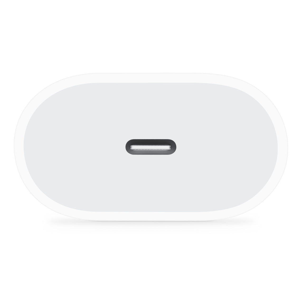 Detailansicht der USB-C-Buchse auf der Oberseite des Netzteils