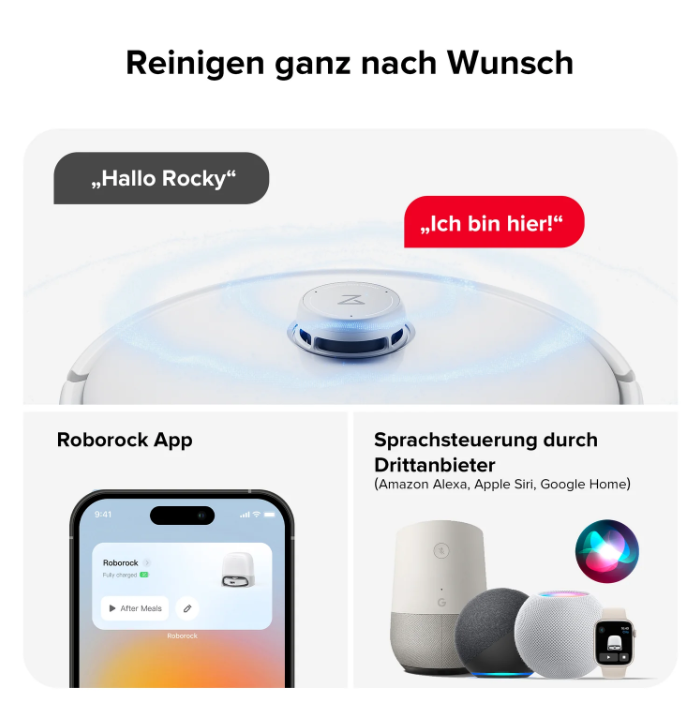 Demonstration der automatischen Trocknung der Wischpads in der Reinigungsstation nach dem Einsatz
