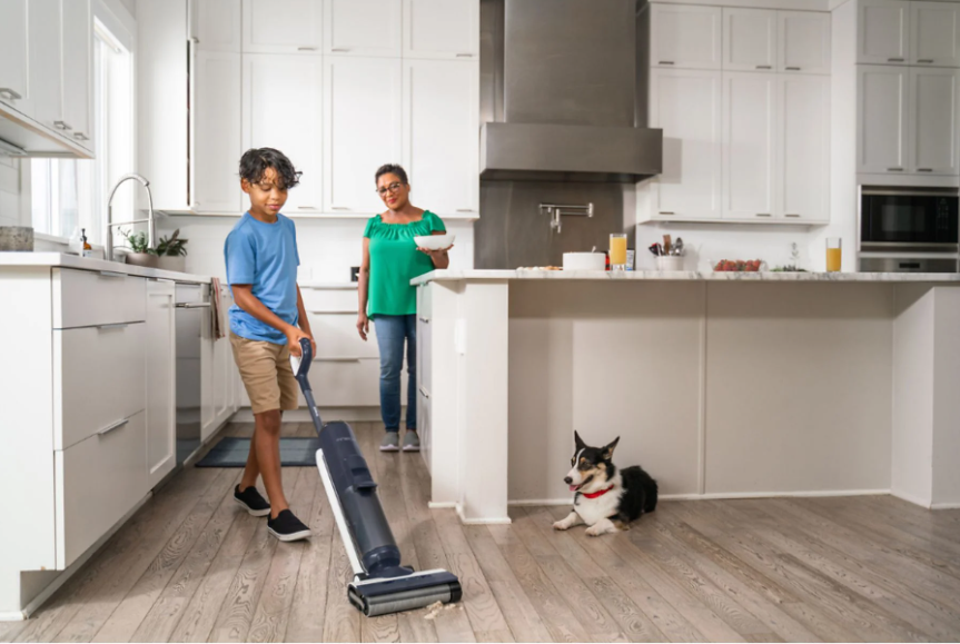 Tineco Floor One S5 Extreme Bodenstaubsauger, intelligenter Akku-Nass-Trockensauger für Hartböden, modernes Design, Staubbehälter sichtbar