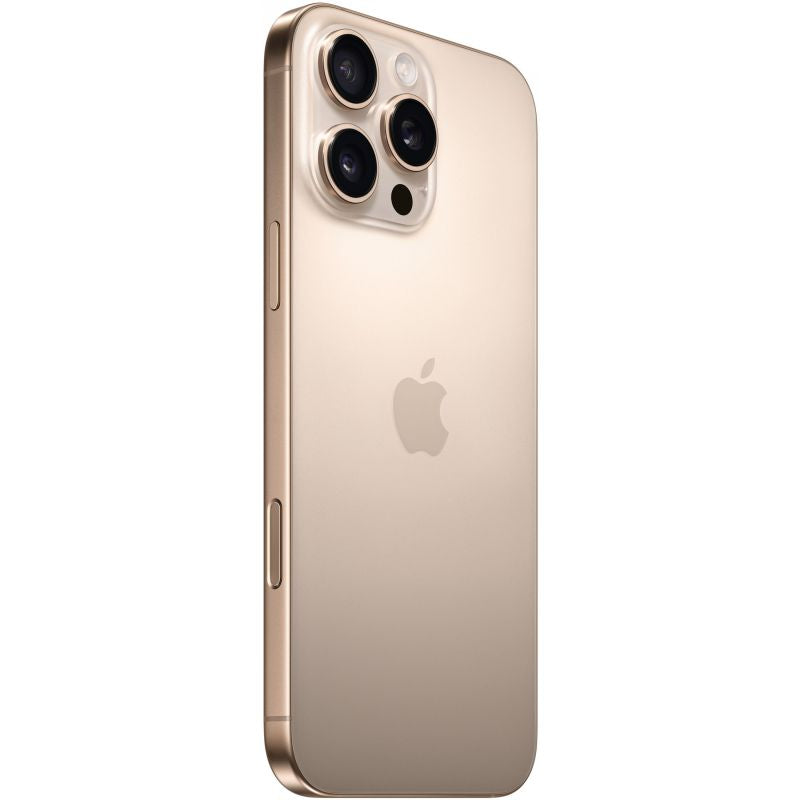 Smartphone in Gold mit drei Kameralinsen auf der Rückseite und seitlicher Ansicht des Gehäuses
