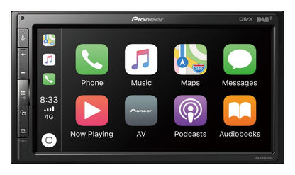 Pioneer SPH-EVO62DAB Modulares Auto Mediacenter mit 6,8"-ClearType-Touchscreen, komfortabler Smartphone-Konnektivität per USB-Kabel, Apple Carplay®, Android Auto™, WebLink®, Waze und Bluetooth®,  DAB/DAB+-Digitalradio und 13-Band-Grafikequalizer. - re:tech