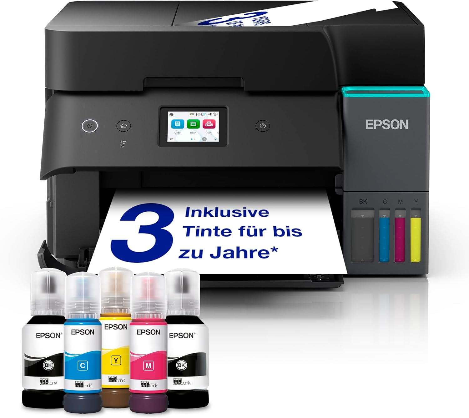 Epson EcoTank ET-4950 A4-Multifunktionsdrucker mit Wi-Fi & AirPrint Tintentank, automatischem Dokumenteneinzug, Duplexdruck, Scannen, Kopieren & Fax, bis zu 3 Jahre Tinte im Lieferumfang enthalten - re:tech