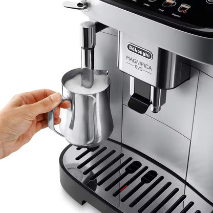 De'Longhi Magnifica Evo ECAM290.31.SB Kaffeevollautomat mit Milchaufschäumer – Silber/Schwarz