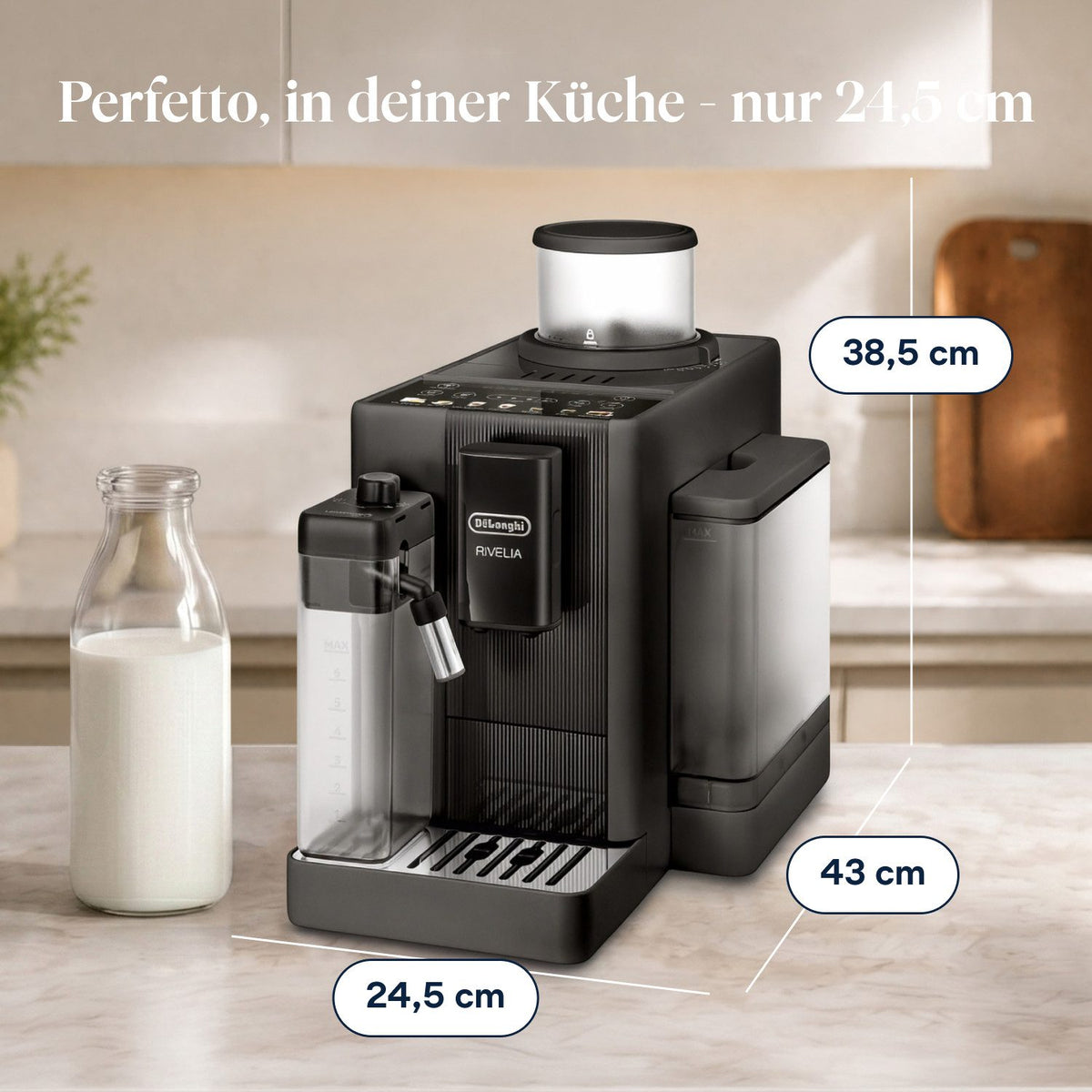De'Longhi Rivelia Start EXAM420.55.BXL Kaffeevollautomat mit LatteCrema Hot & Cold Brew – Schwarz
