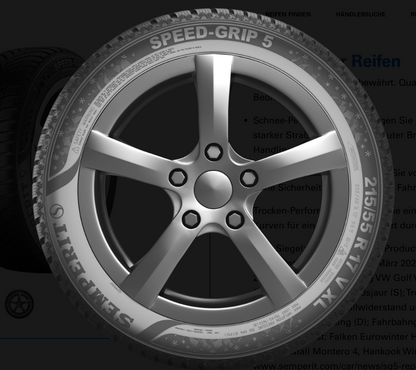 Semperit Speed‑Grip 5 205/45 R17 XL – M+S Premium-Winterreifen mit 3PMSF - re:tech