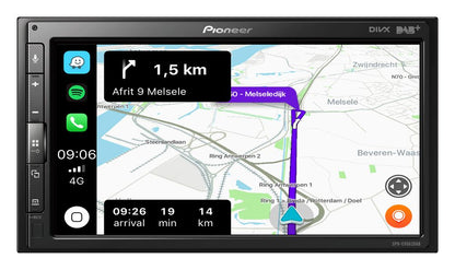 Pioneer SPH-EVO62DAB Modulares Auto Mediacenter mit 6,8"-ClearType-Touchscreen, komfortabler Smartphone-Konnektivität per USB-Kabel, Apple Carplay®, Android Auto™, WebLink®, Waze und Bluetooth®,  DAB/DAB+-Digitalradio und 13-Band-Grafikequalizer. - re:tech