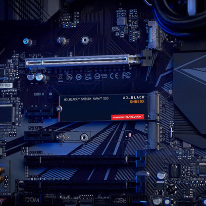 Western Digital WD_BLACK SN850X NVMe SSD 2 TB interne SSD mit schwarzem Gehäuse, PCIe Gen4, schnelle Lese- und Schreibgeschwindigkeit