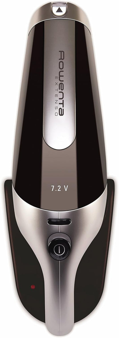 Rowenta EXTENSO DRY (AC4769) Handstaubsauger kabellos Cyclonic 7,2 V, 350 ml Staubaufnahme, kabellos, Betriebszeit 16 Min., integrierte Teleskopfugendüse, chocolate/perlmutt metallic - re:tech