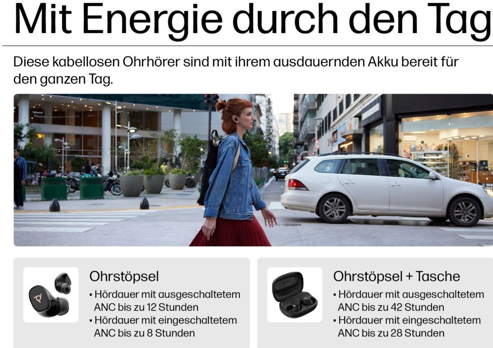 HP Poly Voyager Free 20 Grau – True Wireless In-Ear Headset mit Active Noise Cancelling (ANC) - re:tech