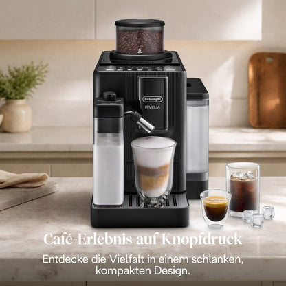 De'Longhi Rivelia Start EXAM420.55.BXL Kaffeevollautomat mit LatteCrema Hot & Cold Brew – Schwarz