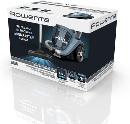 Rowenta Compact Power XXL RO4871EA - Bodenstaubsauger 2,5 Liter-Fassungsvermögen, kompaktes Design, EffiTech Motor, einfach zu entleeren, Staubsauger starke Saugleistung, 6,2-Meter-Netzkabel - re:tech