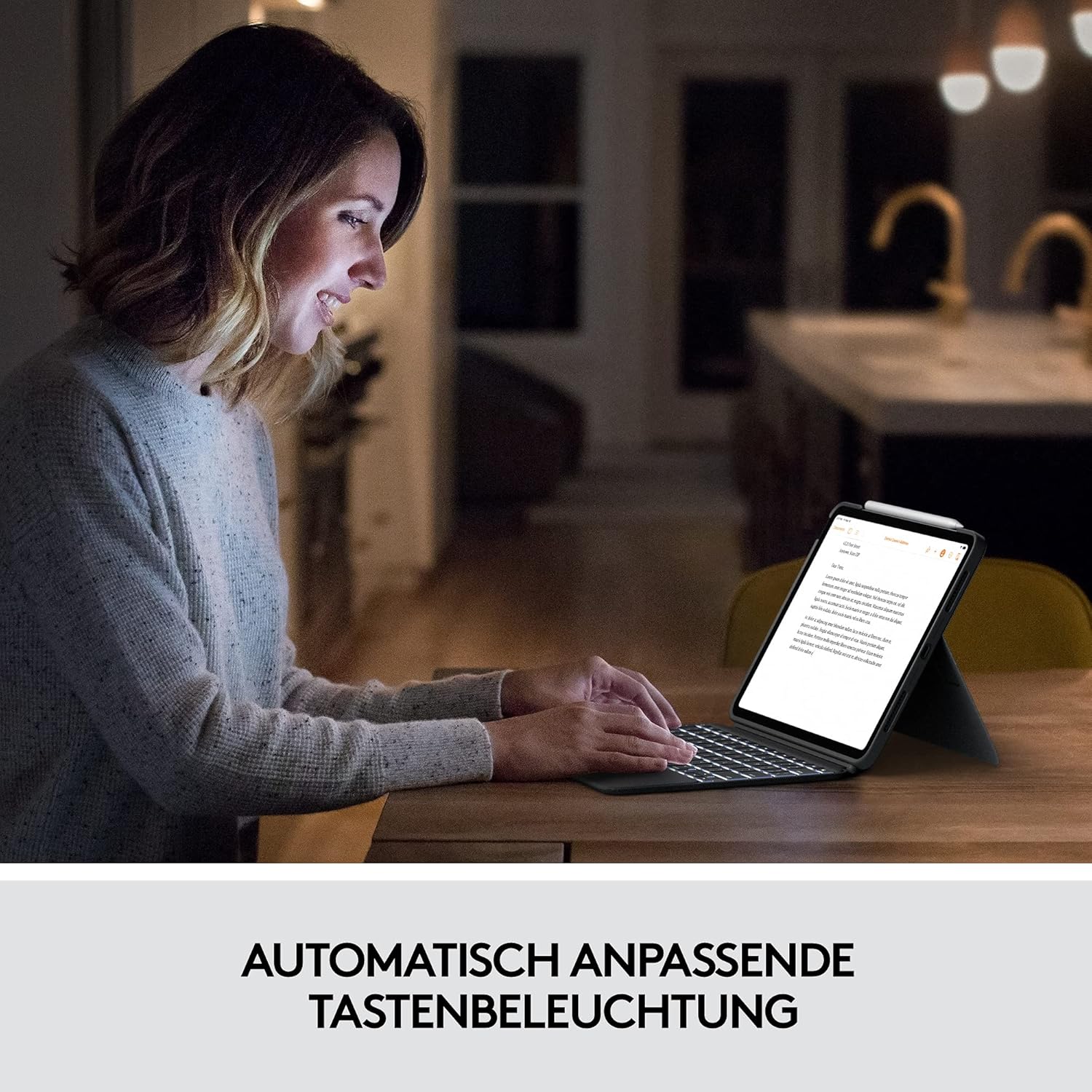 Logitech Combo Touch Tastaturhülle - Folio Touch Case für iPad Air 4. / 5. Generation (QWERTZ)