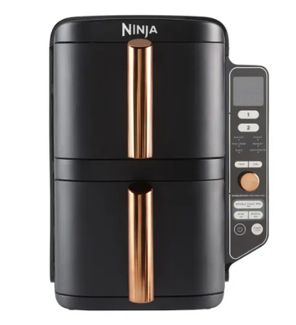 Ninja Airfryer mit DualZone-Technologie und kupferfarbenen Akzenten
