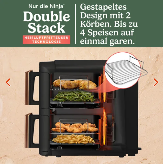 Grafik zur DoubleStack-Technologie mit zusätzlichem Zubehör
