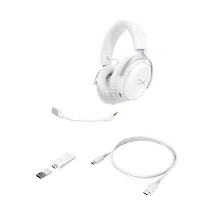 HP HyperX Cloud III S Wireless Weiß – Kabelloses Gaming-Headset mit 3D-Audio & 120h Akkulaufzeit - re:tech