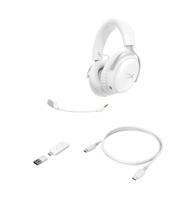 HP HyperX Cloud III S Wireless Weiß – Kabelloses Gaming-Headset mit 3D-Audio & 120h Akkulaufzeit - re:tech