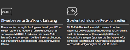 Textgrafik mit Fokus auf Speicher, Konnektivität und Betriebssystem des Laptops
